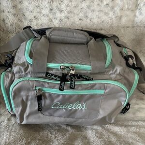 Cabela's Gray and Mint Green Travel Duffle Bag